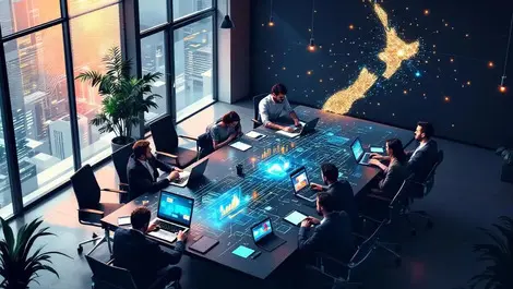 Nz boardroom executives ai cloud dashboards nationwide investment