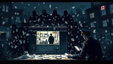 Canadian storefront night rcmp investigate shadowy money figures